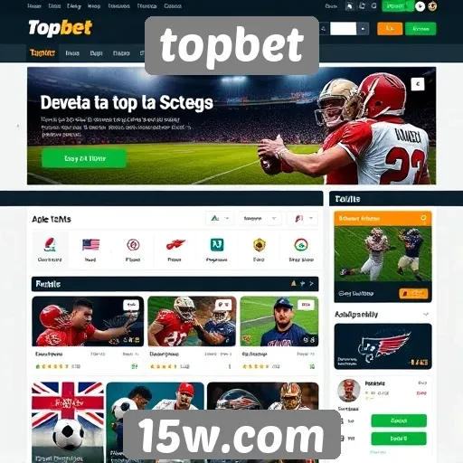Interface do site Topbet facilita a navegação do usuário